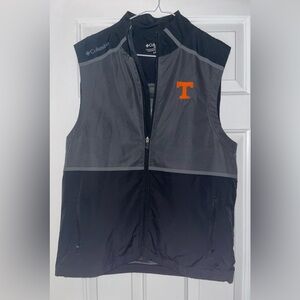 Columbia Golf Tennessee Soft Shell Vest - grey/black/orange power T. Size small